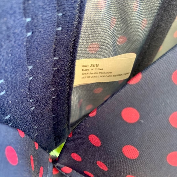 Polka dot push-up bra. 36B - Picture 4 of 9